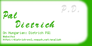 pal dietrich business card