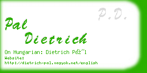 pal dietrich business card